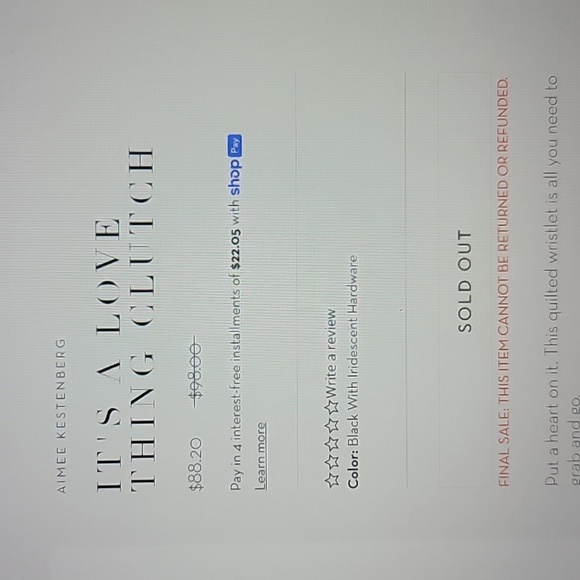 AIMEE KESTENBERG - IT’S A LOVE THING CLUTCH - EUC - Picture 11 of 11